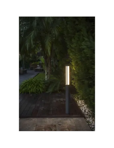 Balizas 75606 LOGAR FARO gris oscuro led 23w 3000k h90, Balizas exterior