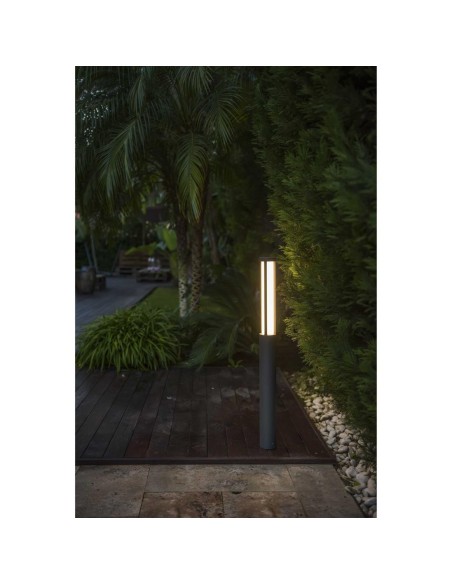Balizas 75606 LOGAR FARO gris oscuro led 23w 3000k h90, Balizas exterior