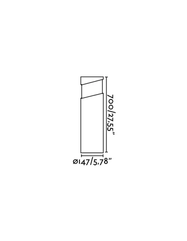 Balizas exterior BLOCK 74142 FARO cemento 1xe27, Balizas exterior