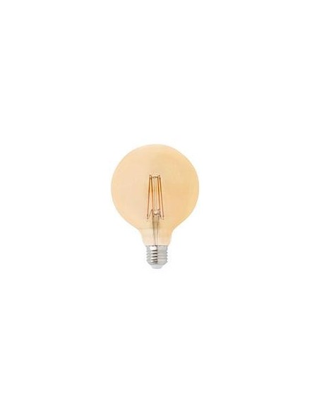 Bombilla E27 LED 17425 FARO globo filamento ambar 4w 2200k ø125, Bombillas globo