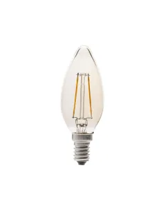 Bombilla led FARO AMBAR 17427 vela filamento E14 2w 2200k 200 Lm, Bombillas vela