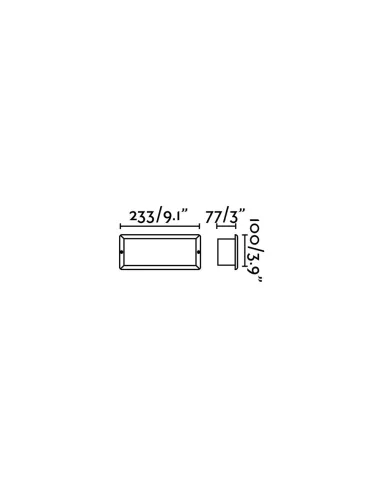 Empotrables de pared exterior STRIPE-2 72092 FARO gris oscuro 5w 3000k, Empotrables exterior