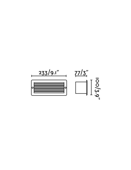 Empotrables de pared exterior STRIPE-1 72094 FARO blanco 5w 3000k, Empotrables exterior