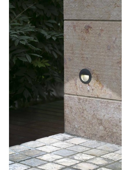 Empotrable exterior FARO MINI RACING 70403 mini racing gris oscuro led 1,2w 4000k, Empotrables exterior