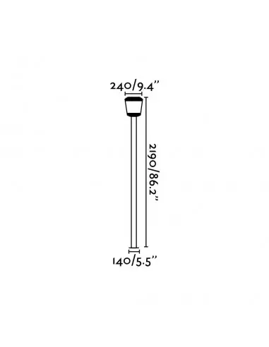 Farolas PLAZA 75607 FARO gris oscuro led 18w 3000k, Farolas jardin