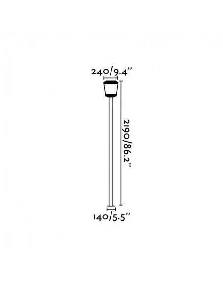 Farolas PLAZA 75607 FARO gris oscuro led 18w 3000k, Farolas jardin