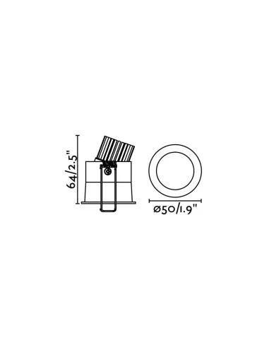 Foco orientable Fox 02101301 Faro blanco 3-5w 350-500ma 2700k, Lámparas modernas