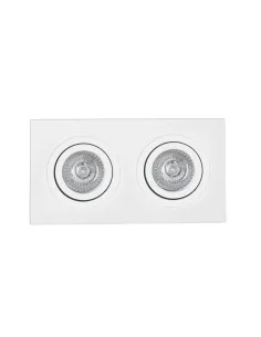 Foco empotrable FARO RADON 43397 orientable blanco 2xGU10, Lámparas modernas