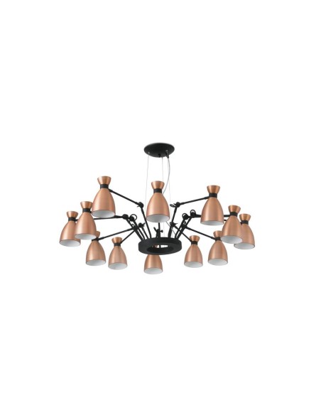 Lámpara de techo RETRO 20047 FARO cobre 12l e14, Lámparas modernas