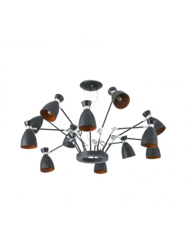 Lámpara de techo RETRO 20048 FARO negro oro 12l e14, Lámparas modernas