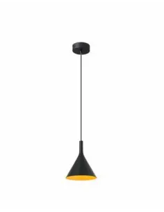 Lámpara colgante moderna FARO PAM 64160 pam-p negro-oro led 11w 3000k, Lamparas para cocinas