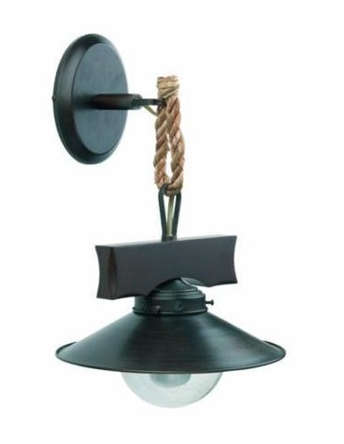 Aplique rústico FARO NUDOS 68138 nudos 1l e27 marron oxido, Lámparas rústicas