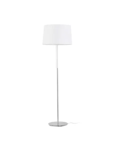 Pie de salón con pantalla FARO VOLTA 20029 blanco E27 alto 151 cm, Lámparas modernas