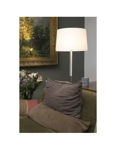 Pie de salón con pantalla FARO VOLTA 20029 blanco E27 alto 151 cm, Lámparas modernas