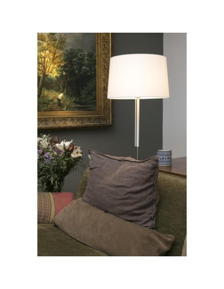 Pie de salón con pantalla FARO VOLTA 20029 blanco E27 alto 151 cm, Lámparas modernas