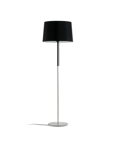 Pie de salón con pantalla FARO VOLTA 20030 negro E27 alto 151 cm, Lámparas modernas