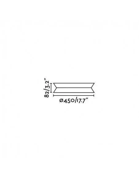 Plafones de techo TENDER 20094 FARO negro led 24w 3000k, Plafones de techo