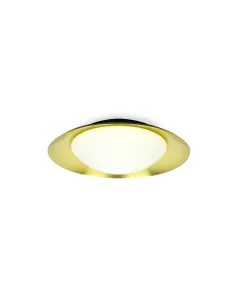 Plafones de techo SIDE 62142 FARO ø39cm negro-oro satinado led 15w 3000k, Plafones de techo