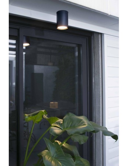 Plafón exterior FARO TASA 70806 tasa gris oscuro 1l par30 - Plafones exterior, Plafones exterior
