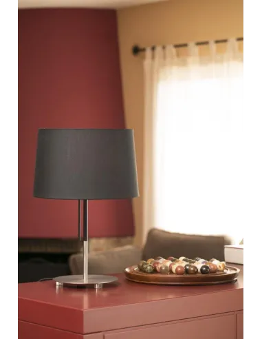Lámpara de mesa moderna FARO VOLTA 20026 negro E27 alto 45 cm, Sobremesas