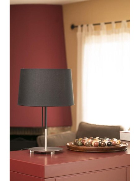 Lámpara de mesa moderna FARO VOLTA 20026 negro E27 alto 45 cm, Sobremesas