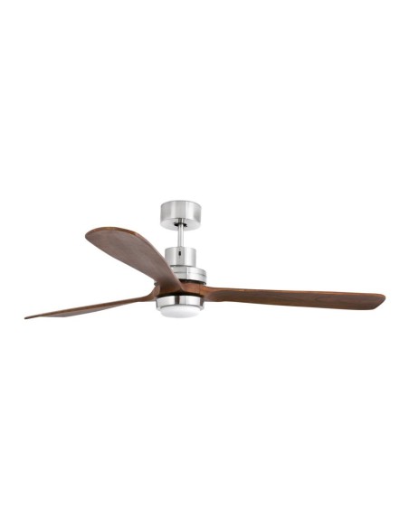 Ventilador de techo LANTAU-G 33463 FARO ø168cm niquel mate kit de luz con mando, Ventiladores rústicos