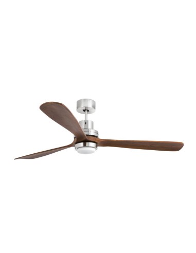Ventilador de techo LANTAU-G 33463 FARO ø168cm niquel mate kit de luz con mando, Ventiladores rústicos
