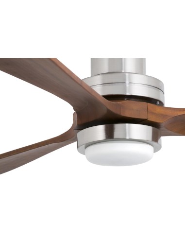 Ventilador de techo LANTAU-G 33463 FARO ø168cm niquel mate kit de luz con mando, Ventiladores rústicos