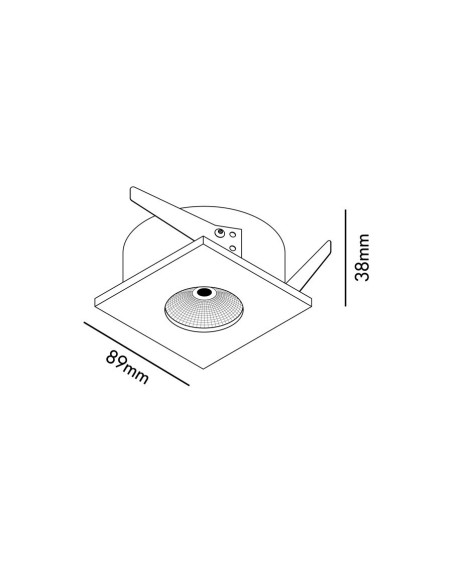 Foco empotrable Compac C 02080101 Faro cuadrado blanco 15w 3000k 36°, Lámparas modernas