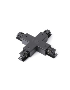 Conector intermedio 01991002 FARO en x negro, Carriles y accesorios proyectores