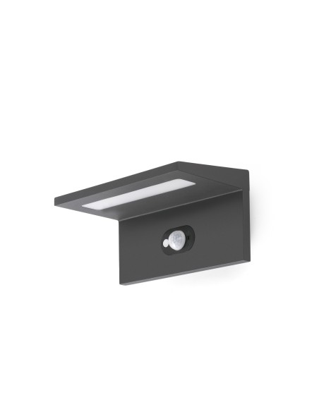 Apliques exterior TEBA 74414 FARO gris oscuro pir solar led 4000k, Iluminación Exterior