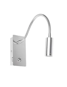 Apliques con lector 41025 JULIET FARO con usb cromo led 3w 3000k, Lámparas modernas