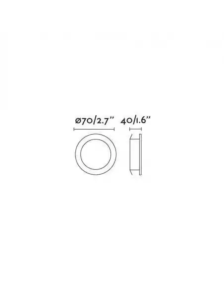 Empotrable de techo Nais 02121002 Faro negro 7w 2700k 36°, Lámparas modernas