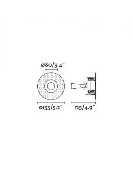 Empotrable de techo Fresh 02400101 Faro blanco sin marco gu10 ip65, Lámparas modernas
