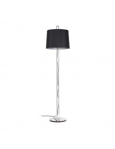 Lámpara de pie Montreal 24037-09 Faro cromo pantalla negra, Lámparas modernas
