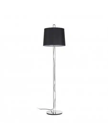Lámpara de pie Montreal 24037-09 Faro cromo pantalla negra, Lámparas modernas