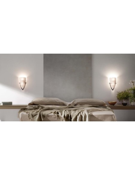 Aplique moderno FARO CONO 66137 cono-1 2l e14 marron oxido - Apliques modernos, Lámparas modernas