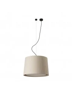 Lampara colgante Samba 64314-44 Faro negro p. encint e27 ø500*350*ø450 beige, Lámparas modernas