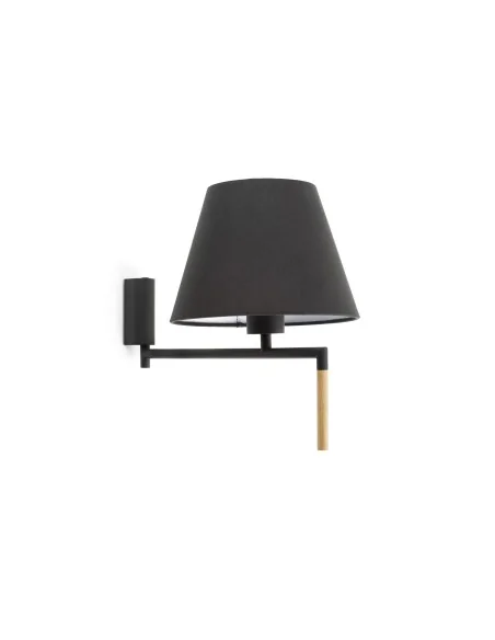 Aplique de pared Ron 64400-12 Faro gris oscuro pantalla negra, Lámparas modernas