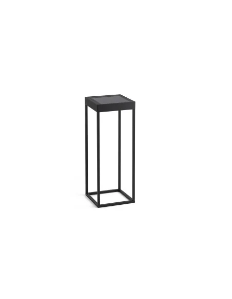 Lámpara portátil exterior Kasp 71912 Faro portatil carga solar h.30 negro, Sobremesas exterior