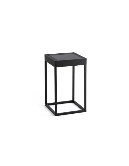 Lámpara portátil exterior Kasp 71913 Faro portatil carga solar h.50 negro, Sobremesas exterior
