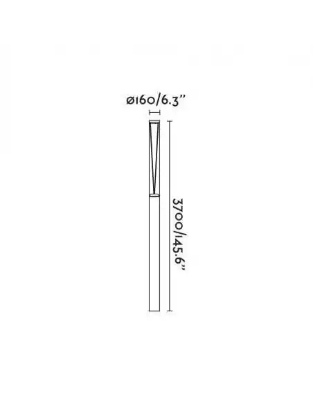 Farola Rush 750321C Faro 3.7m 4000k cri90 he 360º wide casambi, Farolas jardin