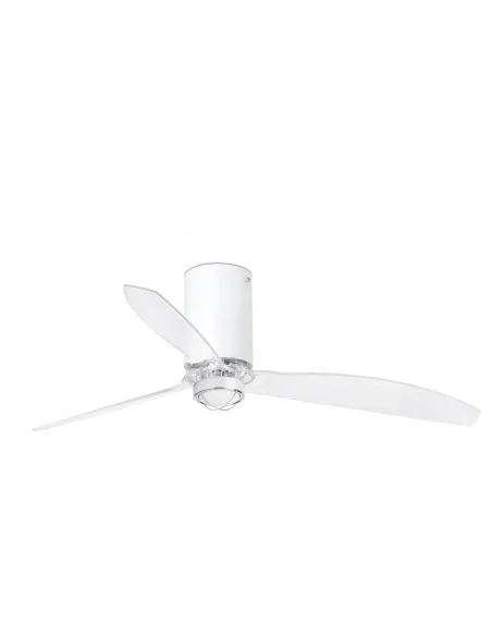 Ventilador de techo Mini Tube 32039-9 Faro ø1280 mm blanco mate 3 palas motor DC, Ventiladores sin luz