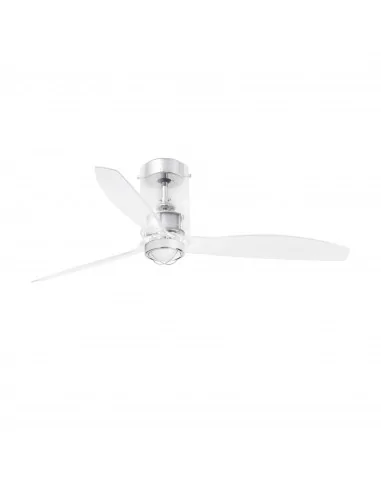 Ventilador de techo Mini Tube 33393-9 Faro ø1280 mm cristal 3 palas 17w 3000k motor DC, Ventiladores de techo con luz