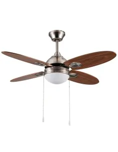 Ventilador de techo Izu Sulion 072805 Ø110cm nickel 1xe27, Ventiladores rústicos