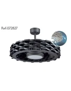 Ventilador de techo led SULION RUBIK 1000764 Ø73cm negro motor DC 36+15w 3000/4000/6500k con mando, Ventiladores de techo con lu