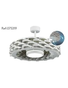 Ventilador de techo led SULION RUBIK 1000757 Ø73cm blanco motor DC 36+15w 3000/4000/6500k con mando, Ventiladores de techo con l