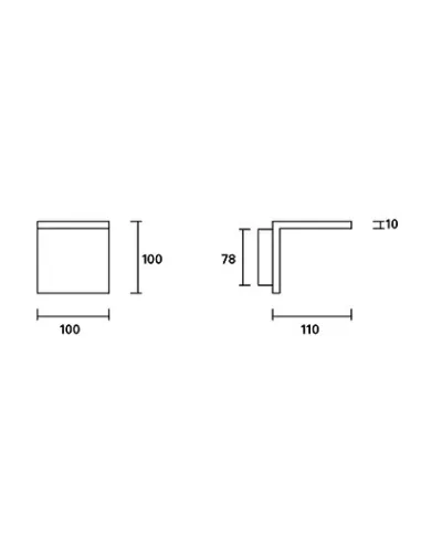 Aplique de pared SUPI DE-0230-BLA 1x LED 4.6W 420 lm blanco, Lámparas modernas