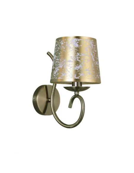 Aplique Tampico Cuero Pantalla Oro 122061014 Fabrilamp