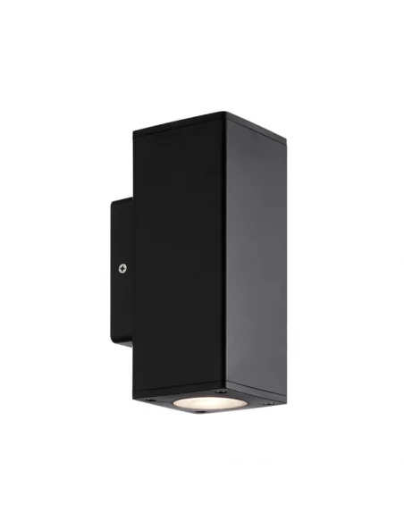 Aplique Exterior Yopol 2xgu10 Negro Ip54 127261009 Fabrilamp